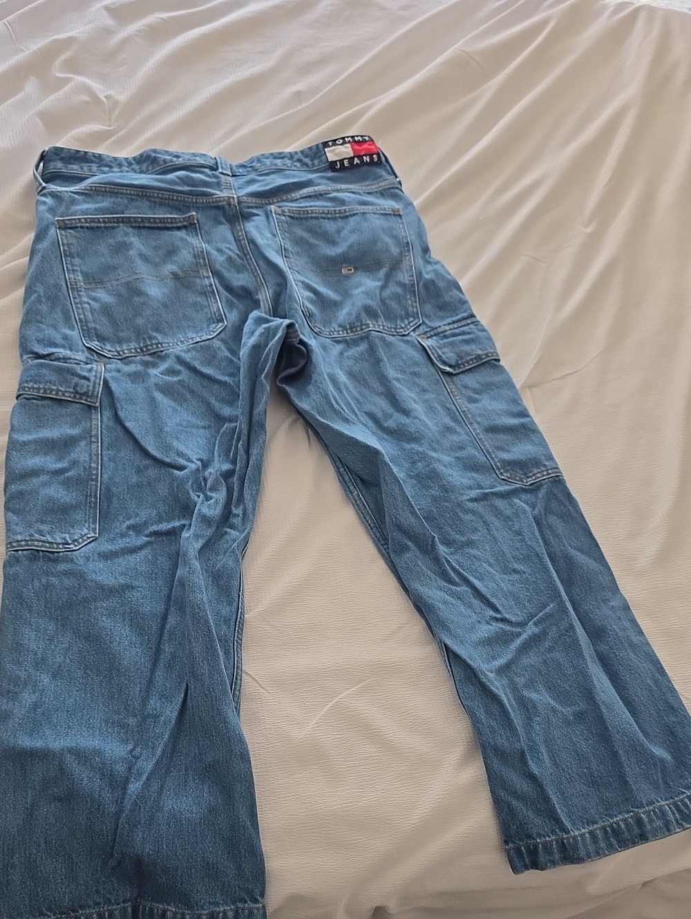 Tommy Jeans Blue Cargo Denim Pants - Picture 3 of 4